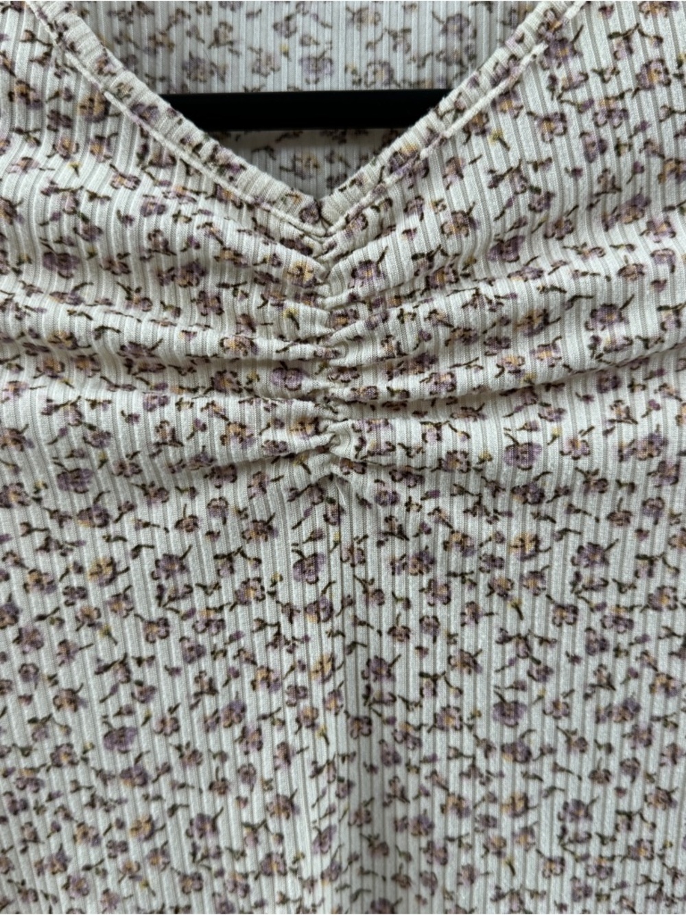 RSQ Floral Ribbed Long Sleeve Top – Women’s XS - Picture 5 of 8